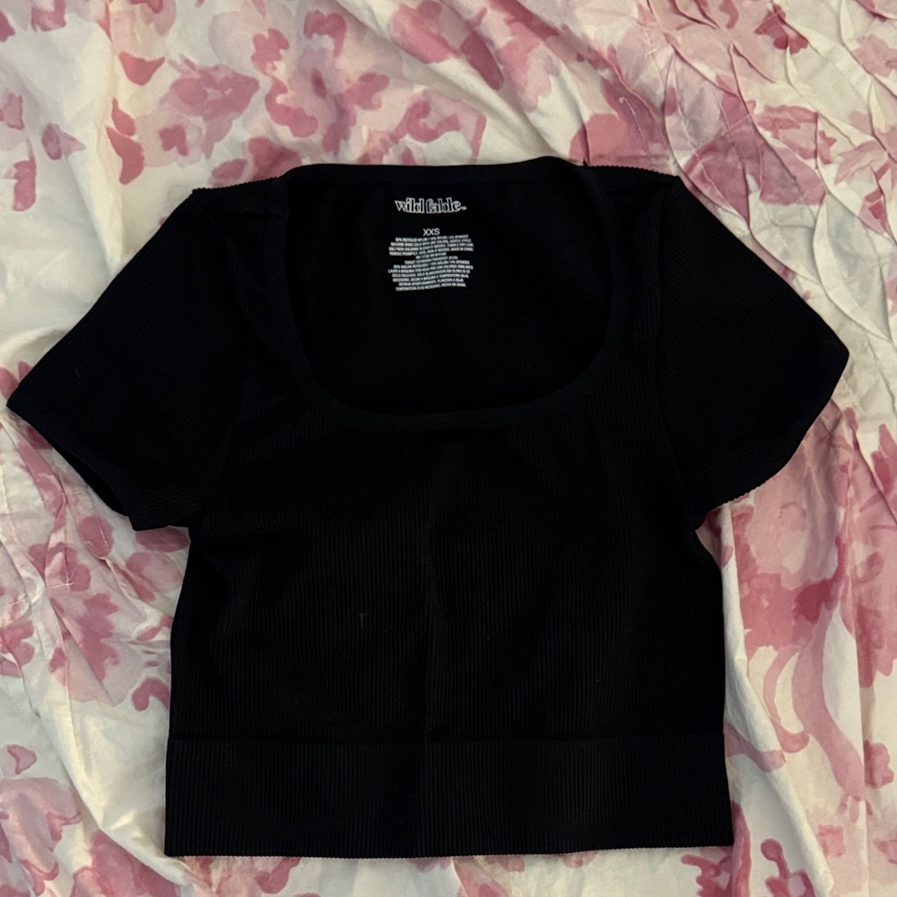 Wild Fable Black Crop Top